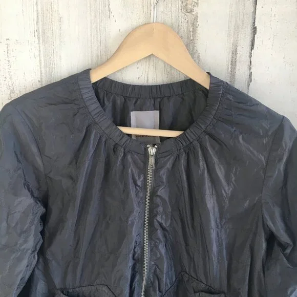 NWOT Diesel Women's Nylon Jacket Short Gray S